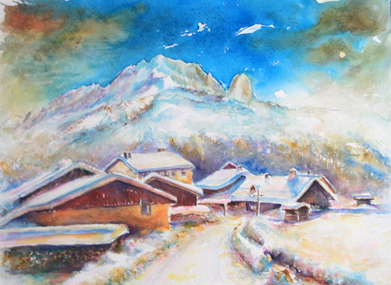 Hameau du côté du col des Montets ( Chamonix ).