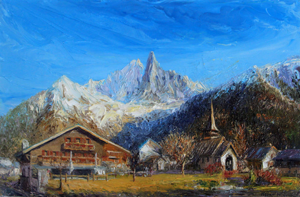 La chapelle des Praz 2019 41cm x 27cm