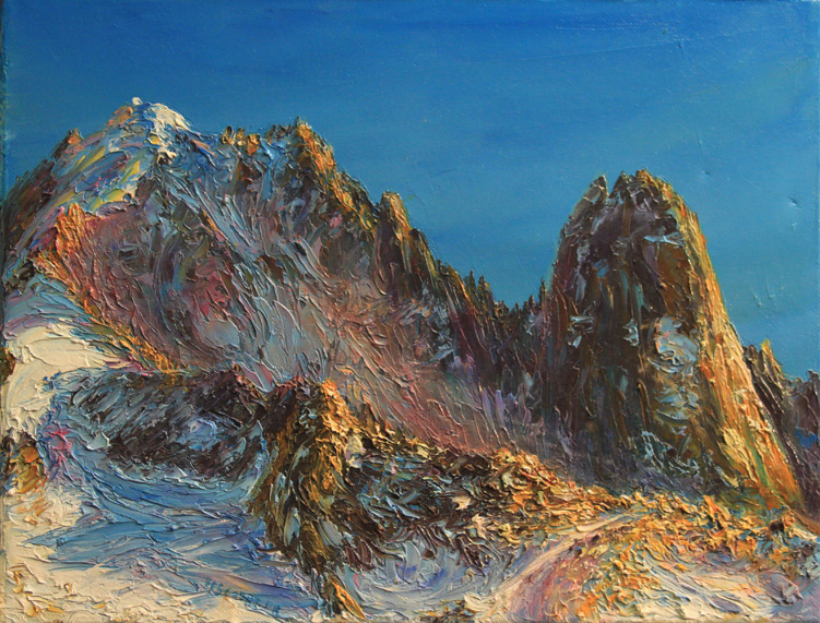 La verte et les Drus.27 cm X 35 cm.